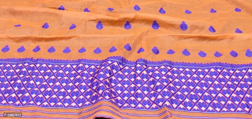 Embroidered Mekhela Chador Cotton Saree-thumb2