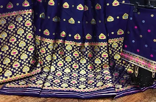 Embroidered Mekhela Chador Silk Blend Saree-thumb1