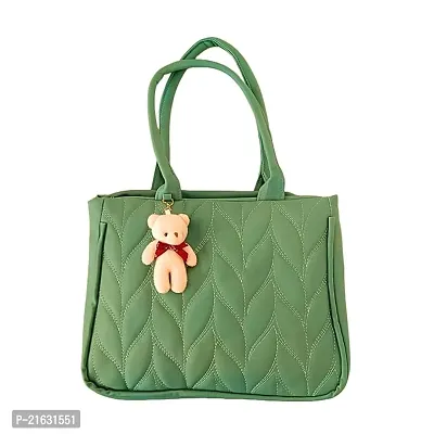 Stylish Beige PU Solid Handbags For Women-thumb0