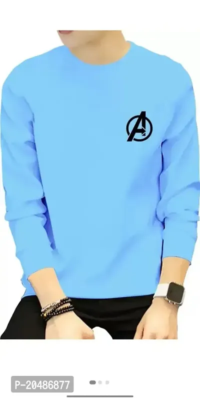 Farida Brand Symbol-Side A Men Sweatshirt (S, Sky Blue)
