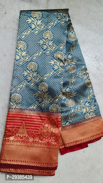 Stylish Cotton Multicoloured Printed Saree With Blouse Piece