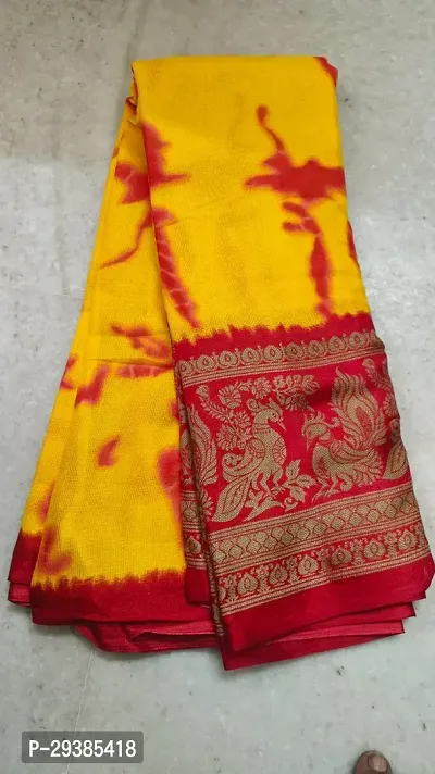 Stylish Cotton Multicoloured Printed Saree With Blouse Piece-thumb0