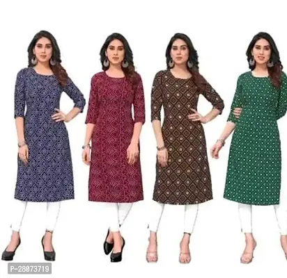 Exclusive Designer Crepe Kurtis for Women (Pack of 4 )-thumb0