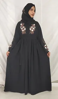 New Abaya for Women Stylish Embroidery Work Fabric Firdaus-thumb1