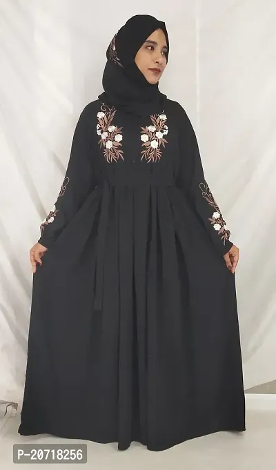 New Abaya for Women Stylish Embroidery Work Fabric Firdaus-thumb2