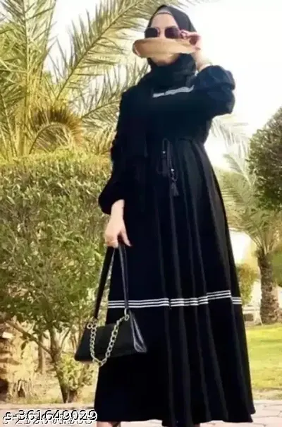 Stylish Polyester Solid Abaya for Women