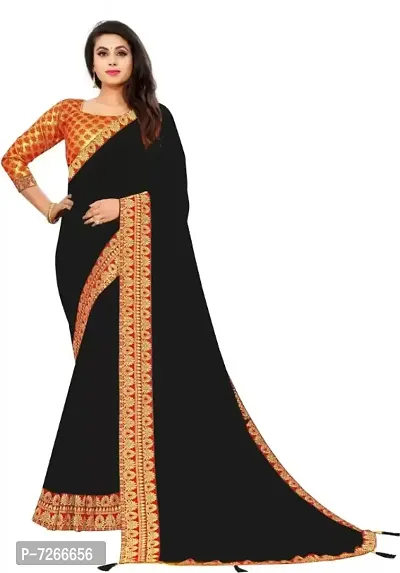 Elegant Art Silk Saree With Blouse Piece For Women-thumb0