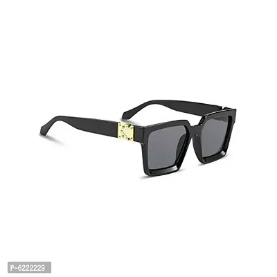 Trendy Black Round Metal Unisex Sunglasses-thumb0