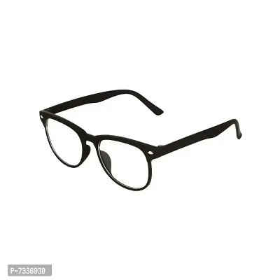 Casual Black  Clear Polycarbonate Round Unisex Sunglasses 171