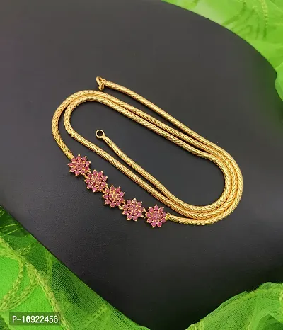 Elegant Copper Gold Plated Chain For Women-thumb0