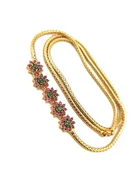 5 Flower One Gram Gold Micro Plated Traditional Mugappu Chain-thumb1