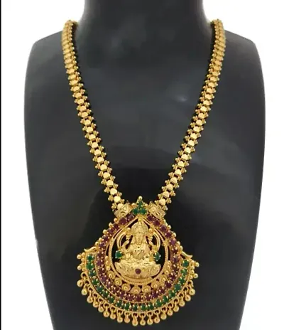 Gold Plated Copper Temple Necklace