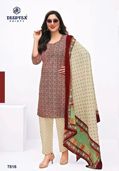 Classic Dress Material with Dupatta for Women