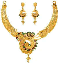 Stylish Golden Brass  Jewellery Set For Women-thumb2