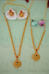 Stylish Golden Brass  Jewellery Set For Women-thumb2