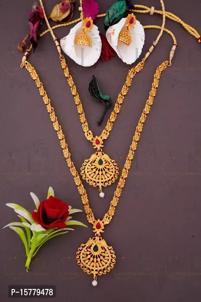 Stylish Golden Brass  Jewellery Set For Women-thumb2