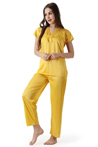 Best Selling 100 % satin pyjama sets Women's Nightwear 