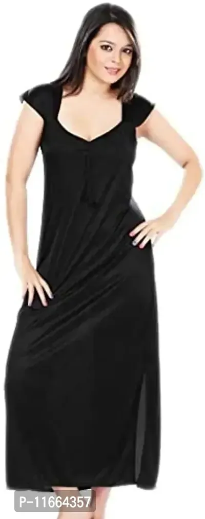 Cotovia Women Long Nighty Black