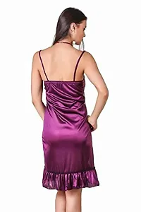 Cotovia Women Solid Babydoll (Free Size, Purple)-thumb1