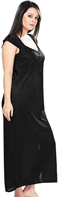 Cotovia Women Long Nighty Black-thumb2