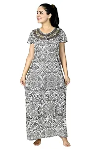 Classic Cotton Blend Printed Nighty for Women-thumb2
