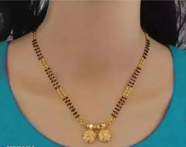 Stylish Women Traditional Plated Latest Stylish Designer Vati Mangalsutra /Tanmaniya Vati /Nallapussalu For Women