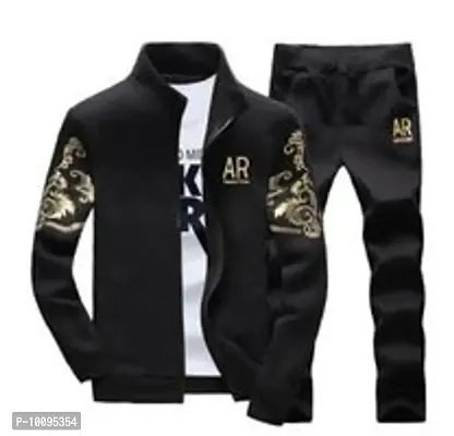 Classy Polyester Printed Track Suit For Men-thumb0