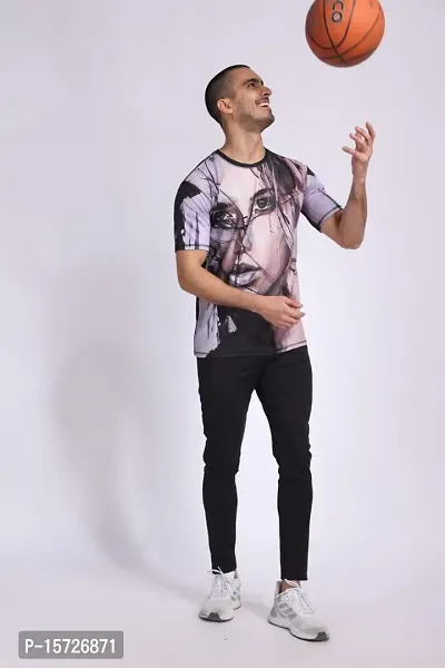 Reliable Polyester Printed Round Neck Tees For Men-thumb3