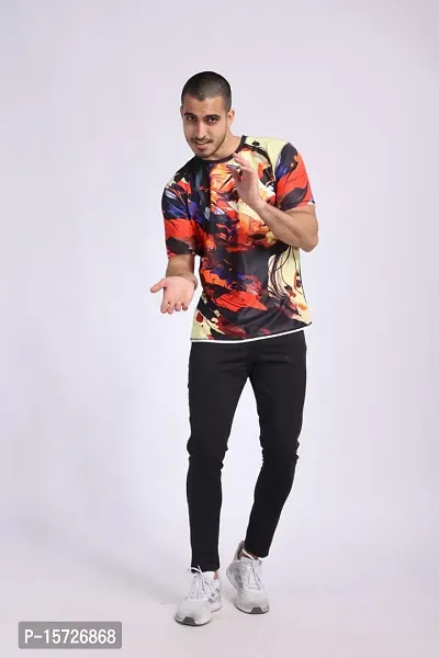 Reliable Polyester Printed Round Neck Tees For Men-thumb3