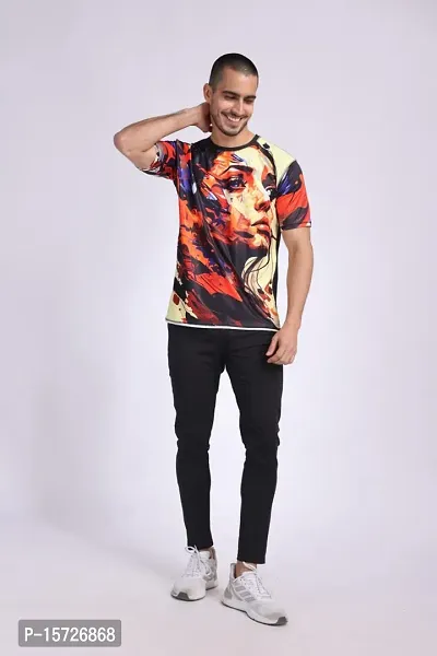 Reliable Polyester Printed Round Neck Tees For Men-thumb0