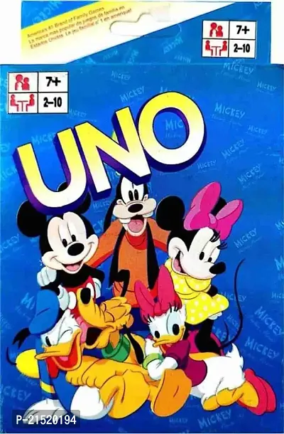 KIDS CARTOON CHARACTER COLOURFUL PRINT UNO  PLAYING CARD FAMILY GAME TIMEPASS INDOOR GAME(SET OF 2 - MULTICOLOUR))-thumb4