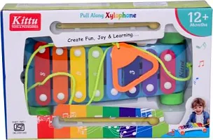 PULL ALONG 8 KEY COLORFUL XYLOPHONE | MUSICAL INTRUMENT FOR TODDLER AND KIDS(PACK OF-1 MULTICOLOR)-thumb2