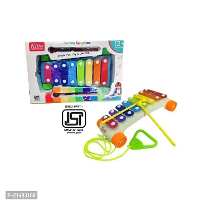 PULL ALONG 8 KEY COLORFUL XYLOPHONE | MUSICAL INTRUMENT FOR TODDLER AND KIDS(PACK OF-1 MULTICOLOR)-thumb4