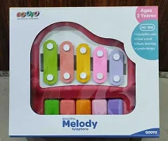 Multi 5 Keys Xylophone and Piano, Non Toxic, Non-Battery for Kids  Toddlers, Plastic(pack of 1- multicolor)-thumb1