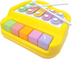 Multi 5 Keys Xylophone and Piano, Non Toxic, Non-Battery for Kids  Toddlers, Plastic(pack of 1- multicolor)-thumb2