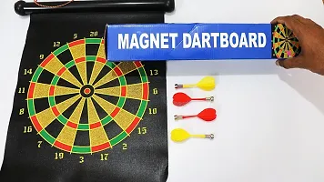 Foldable 17 Inch Double Sided Magnetic Dartboard Game with 4 Non Pointed Darts Board Game Accessories Board Game-thumb2