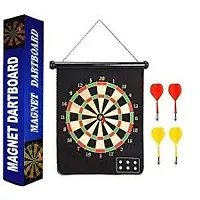Foldable 17 Inch Double Sided Magnetic Dartboard Game with 4 Non Pointed Darts Board Game Accessories Board Game-thumb1