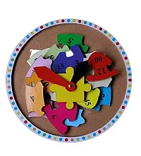 Kids Early learning educational colorful toy Jigsaw puzzle game for teaching TIME NUMBER SHAPE COLOR for toddler preschooler and kids AGE2+(SIZE 12 X 12 Inch)-thumb4