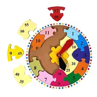 Kids Early learning educational colorful toy Jigsaw puzzle game for teaching TIME NUMBER SHAPE COLOR for toddler preschooler and kids AGE2+(SIZE 12 X 12 Inch)-thumb3