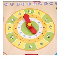 Kids all in one colorful wooden educational teaching YEAR MONTH DAY TIME NUMBER COLOR SHAPE SEASON toy for kids-thumb1