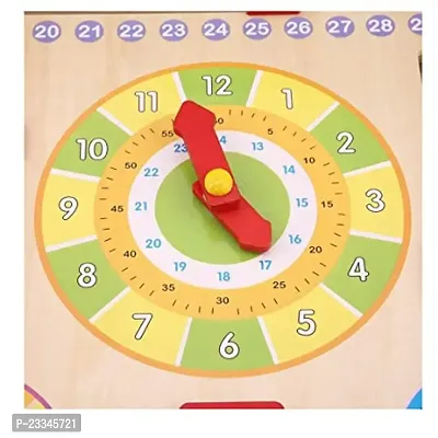 Kids all in one colorful wooden educational teaching YEAR MONTH DAY TIME NUMBER COLOR SHAPE SEASON toy for kids-thumb2