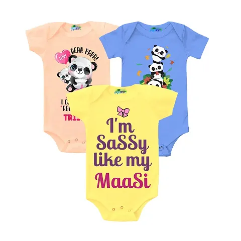 New Born Baby Boys and Girls Rompers Body Suits Jump Suit Onesies Sleepsuits for babies kids infant Pack of 3