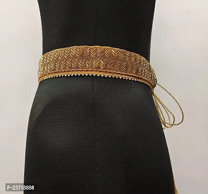 BAHUCHAR FASHION New Style Traditional Belt for Saree Leghnga choli and Dress1 Gold Belt-thumb5