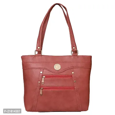 Stylish Brown Leather  Handbags For Women-thumb0