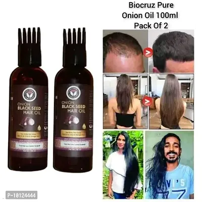 Biocruz Onion Oil for Hair Regrowth  Hair Fall Control Hair Oil 100ml Pack Of 2-thumb0