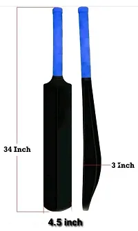 Classic Hard Plastic Cricket Bat, Plastic Bat Full Size for Age 15 Year Plus and Rubber Balls, Cricket Bats for Men Women Ground Practice and Tournament-thumb1