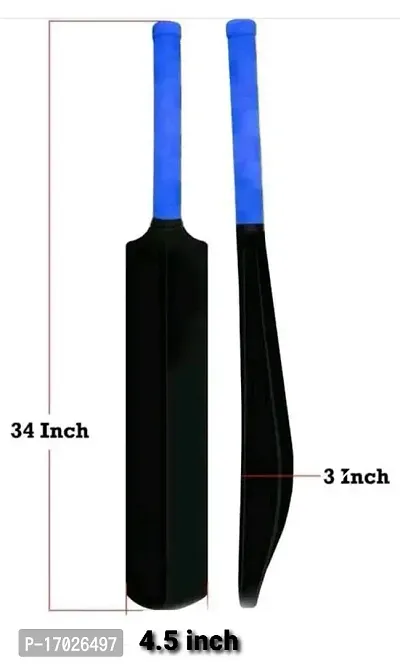 Classic Hard Plastic Cricket Bat, Plastic Bat Full Size for Age 15 Year Plus and Rubber Balls, Cricket Bats for Men Women Ground Practice and Tournament-thumb2