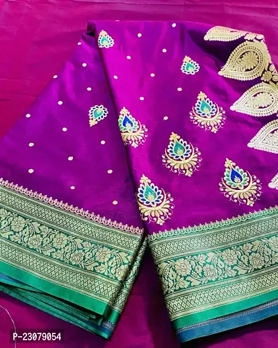 Classic Satin Woven Saree With Blouse Piece