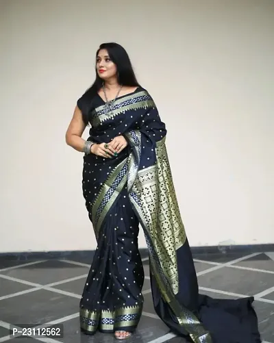 Classic Satin Jacquard Saree with Blouse piece