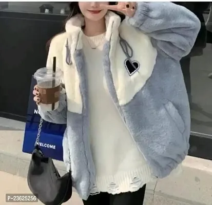Jackets for Women Winter Style color blocking Casual Hoodies Soft Sweater Coat-thumb2